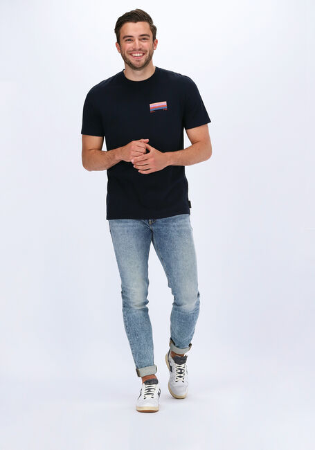 Donkerblauwe SCOTCH & SODA T-shirt GRAPHIC LOGO T-SHIRT IN ORGANI - large