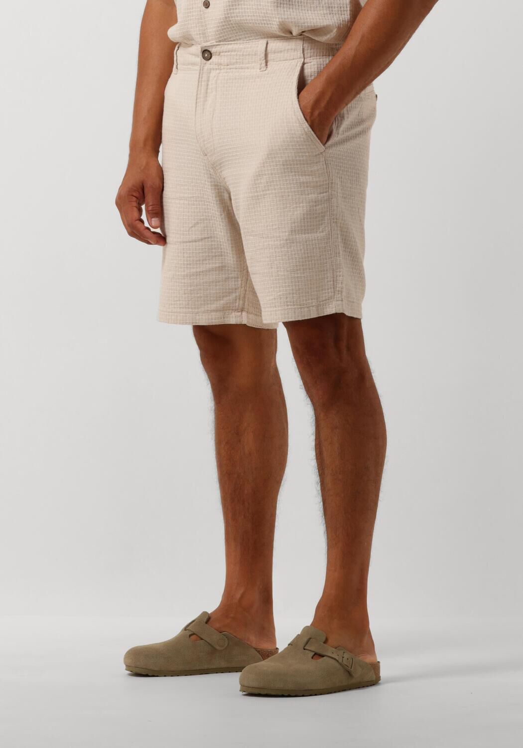 Selected Homme Beige Katoenen Jeans Shorts voor Zomer Beige Heren