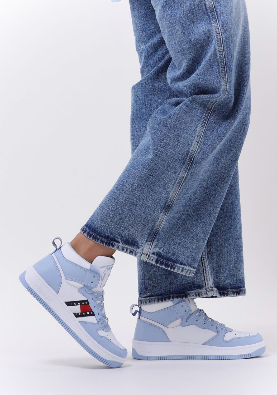 Blauwe TOMMY JEANS Hoge sneakers TOMMY JEANS MID POP BASKET WOMEN - large