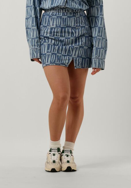 Blauwe TOMMY JEANS Minirok TJW TJ DENIM SPELLOUT MINI SKIRT - large