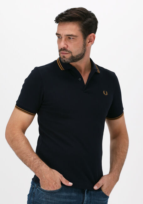 Donkerblauwe FRED PERRY Polo TWIN TIPPED FRED PERRY SHIRT - large