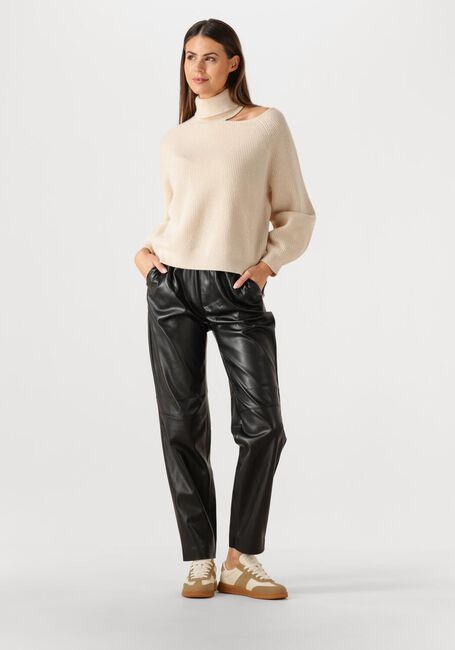 Zwarte DANTE6 Pantalon LONDON FAUX LEATHER CHINO - large