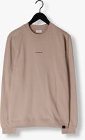 Taupe PUREWHITE Trui CREWNECK WITH FRONT PRINT AND BACK ARTWORK