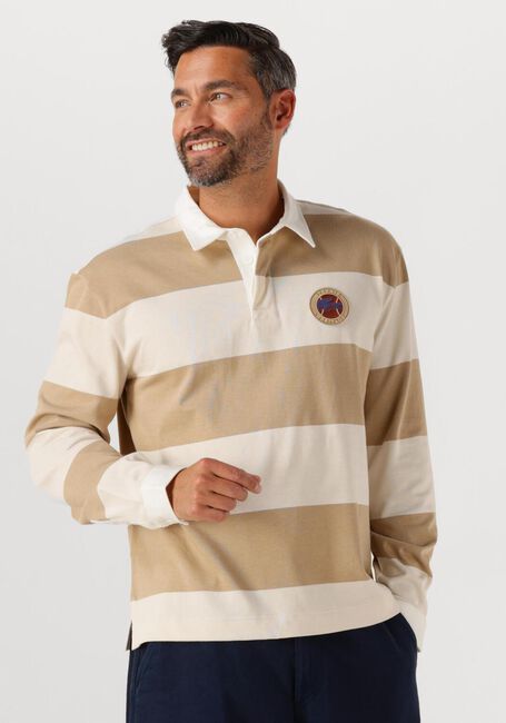 LACOSTE BADGE ACCENT STRIPED RUGBY SHIRT - large