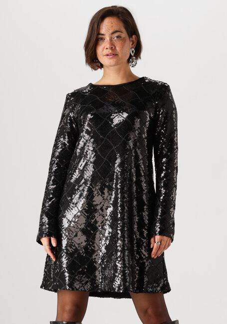 Zwarte Y.A.S. Mini jurk YASCHEKKA LS DRESS - large