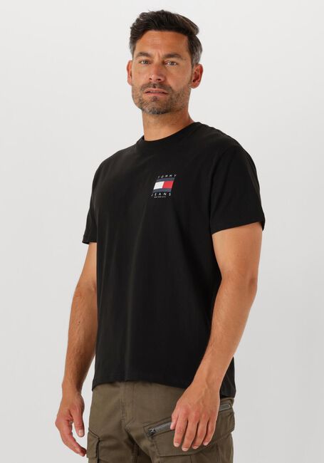 Zwarte TOMMY JEANS T-shirt TJM REG FLAG GRAPH BCKORINT T EXT - large