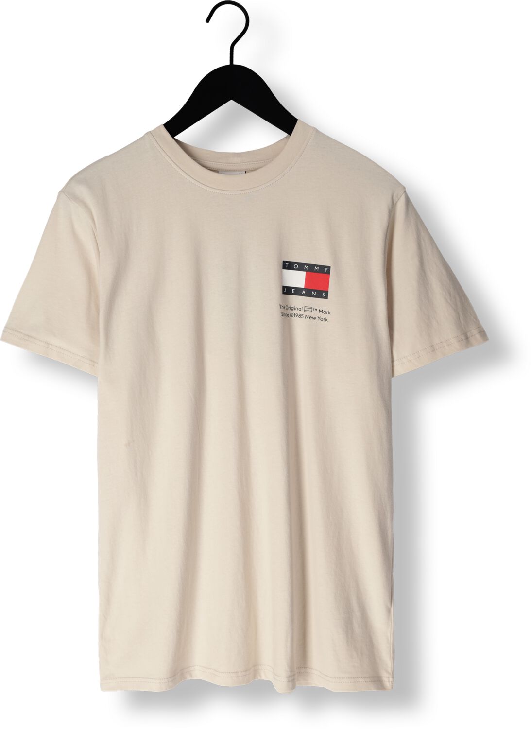 TOMMY JEANS Heren Polo's & T-shirts Tjm Slim Essential Flag Tee Beige