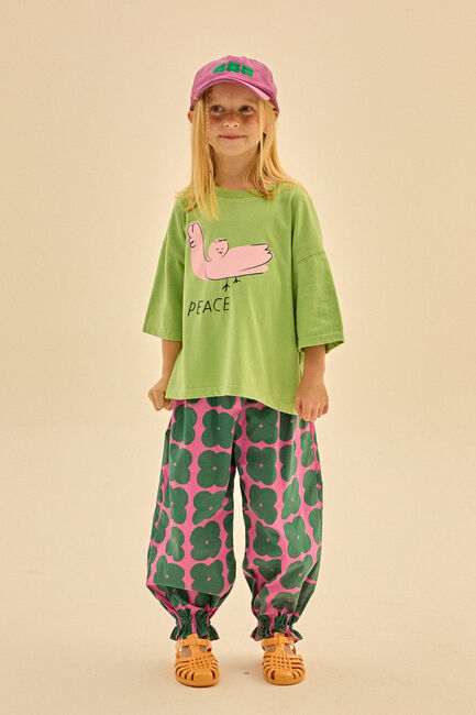 Groene Jelly Mallow T-shirt PEACE T-SHIRT Groene Jelly Mallow T-shirt PEACE T-SHIRT - large