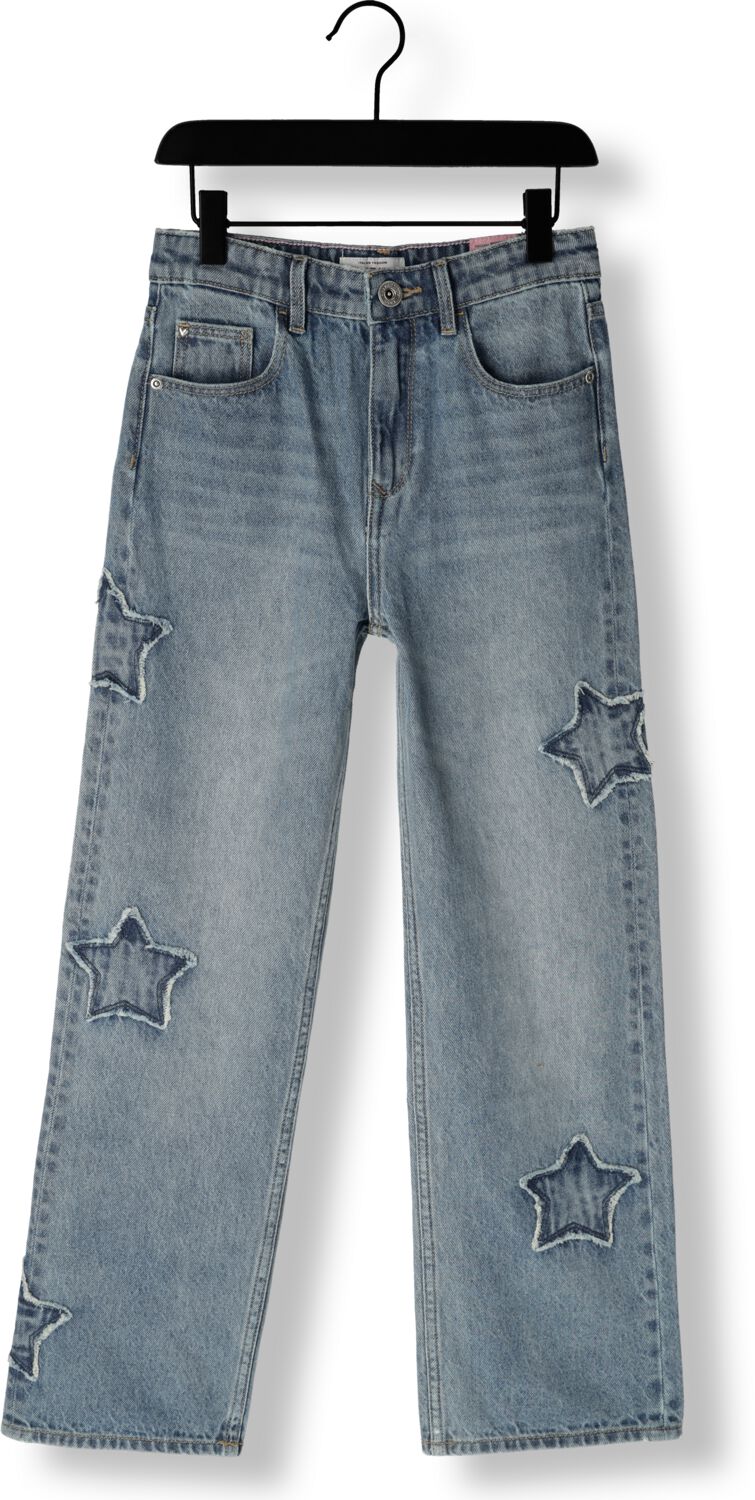 VINGINO wide leg jeans Cato light vintage Blauw Meisjes Katoen Effen 158