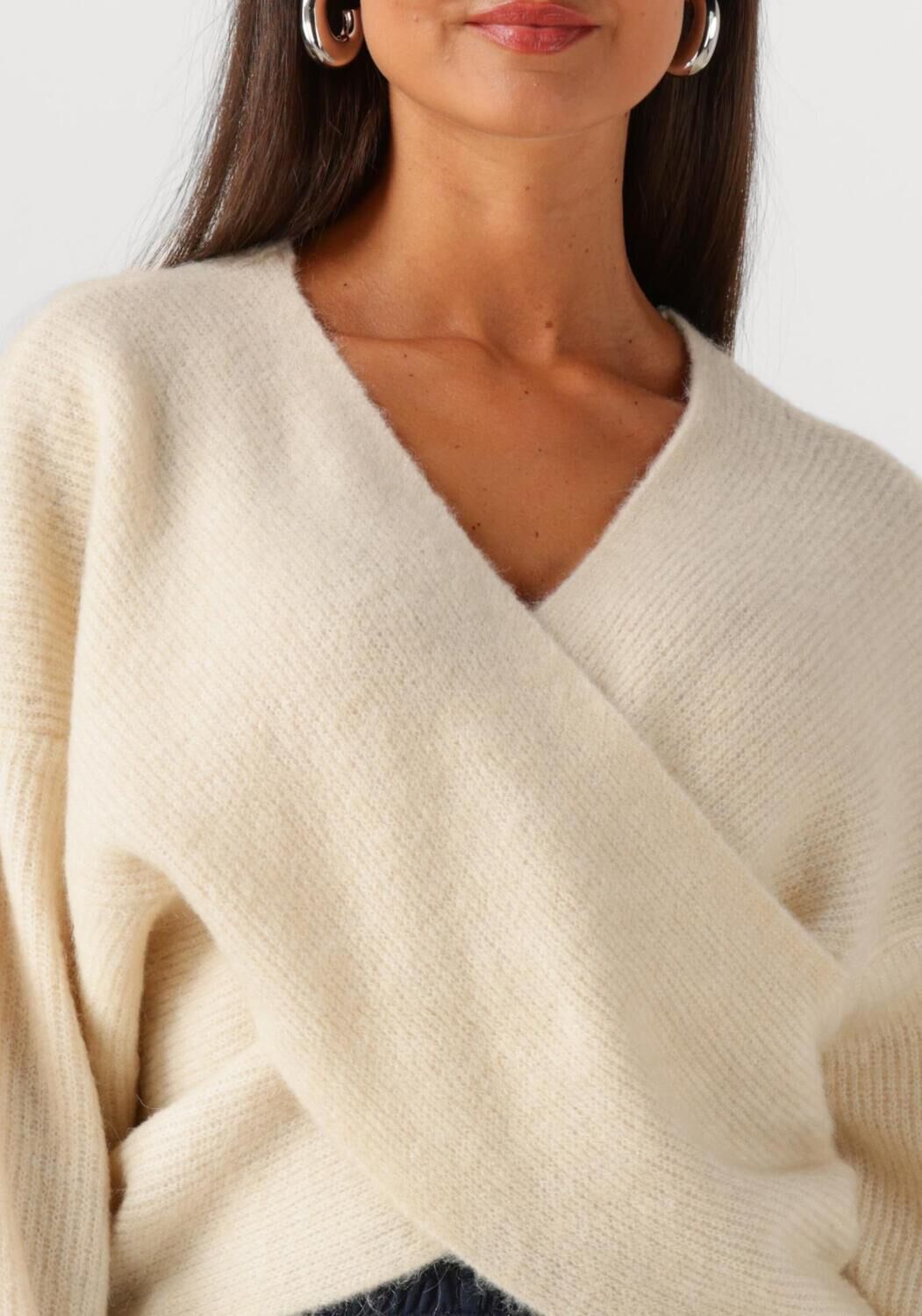 Ecru MSCH COPENHAGEN Trui MSCHZINELLE HOPE WRAP PULLOVER | Omoda