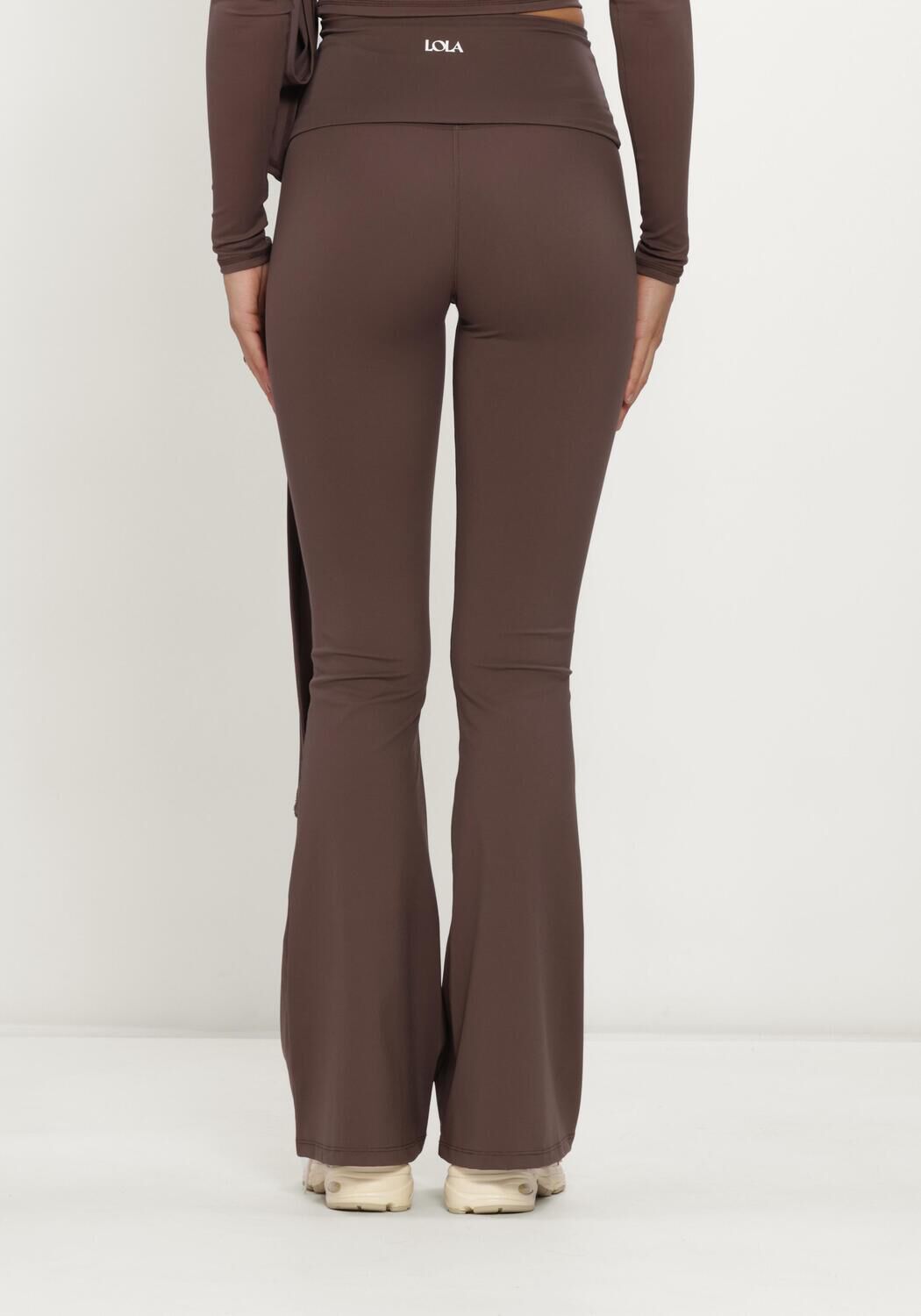 Bruine THE LOLA CLUB Legging BRUNA FLARED LEGGING - large
