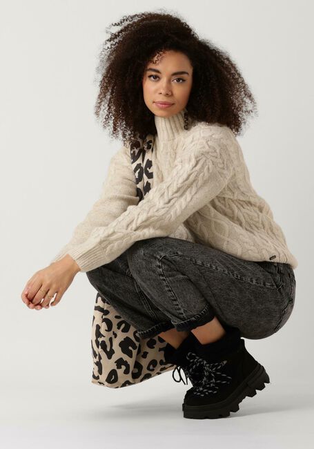 Zand SCOTCH & SODA Trui KNITTED LUREX WOOL BLEND PULLOVER - large