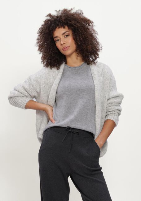 Lichtgrijze KNIT-TED Vest BECKY CARDIGAN - large