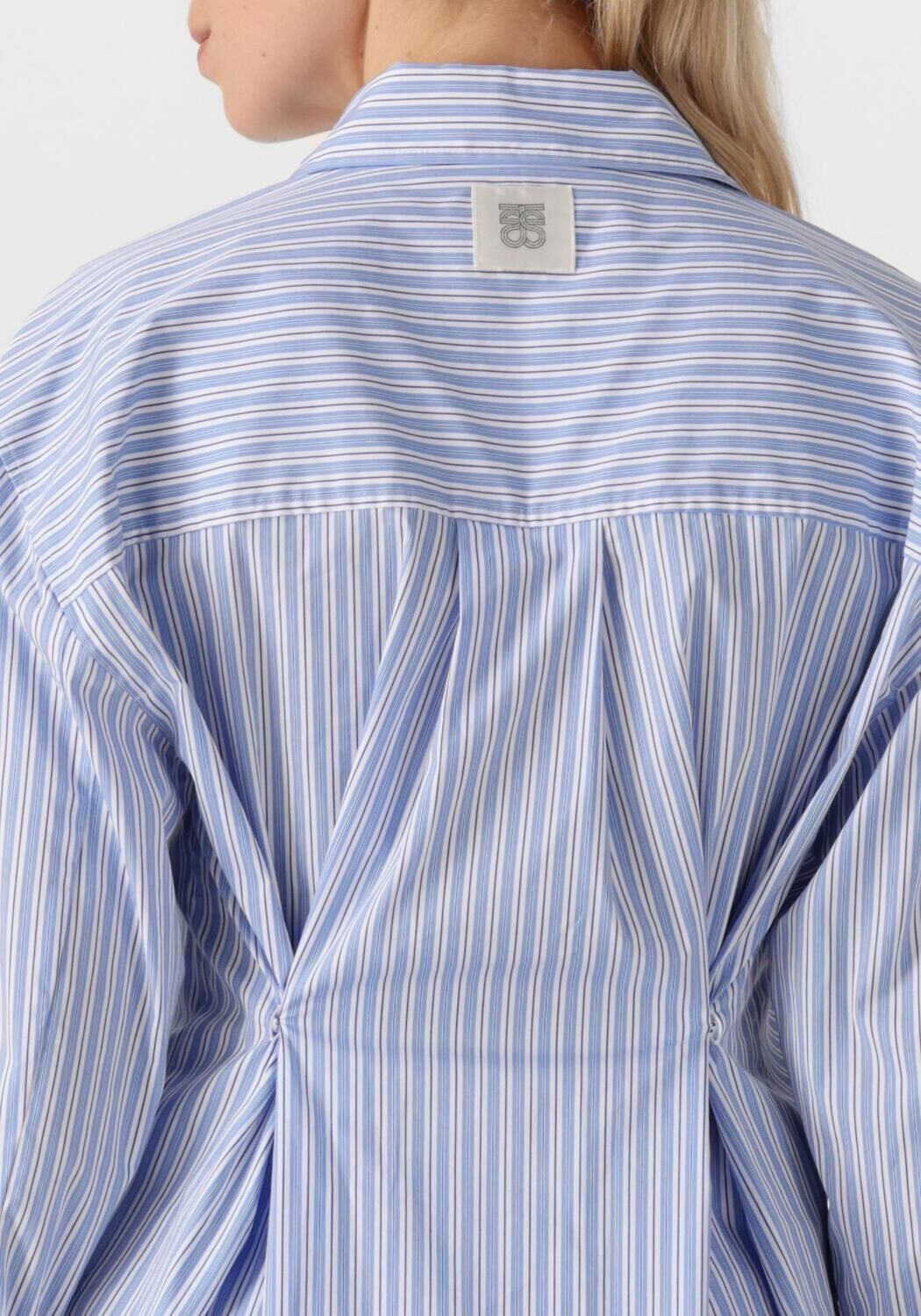 SECOND FEMALE Dames Blouses Tenby Ajustable Shirt Blauw