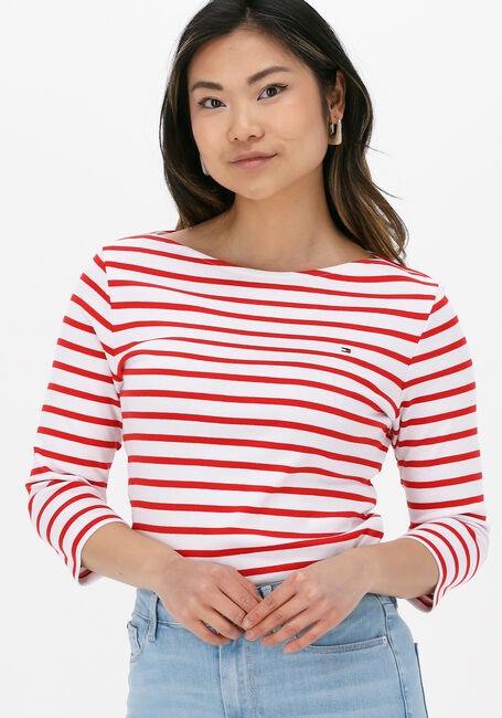 Witte TOMMY HILFIGER Top SLIM STP BOAT-NK TOP - large