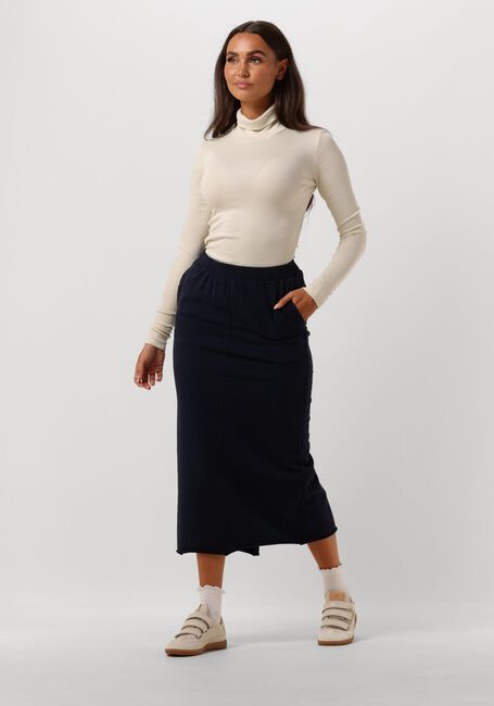 Blauwe PENN & INK Midirok 503 SKIRT - large