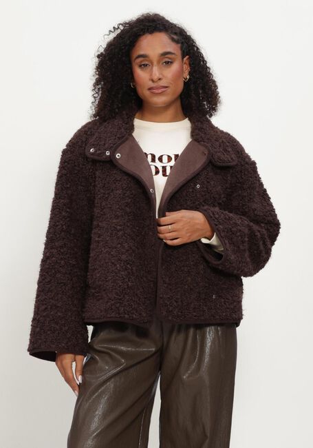 Bruine OBJECT Teddy jas OBJIDUNA SHORT JACKET - large