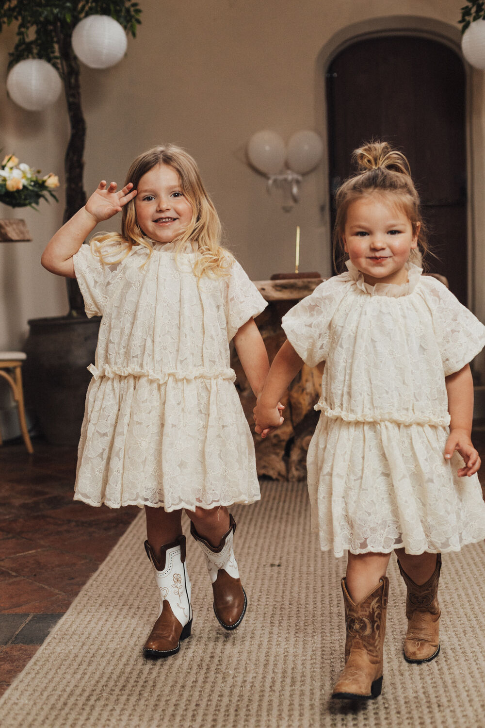 Gebroken wit BAJE STUDIO Mini jurk MELLE - large