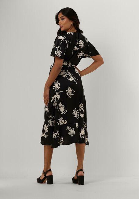 Zwarte OBJECT Midi jurk OBJISSY PAPAYA S/S MIDI WRAP - large