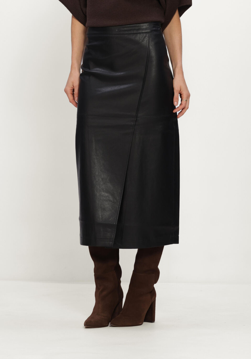 Zwarte GRACE & MILA Midirok SKIRT - large