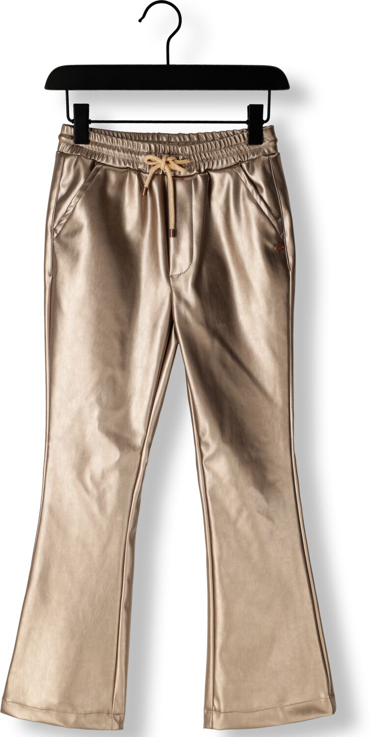NONO Meisjes Broeken Suna Coated Flared Pants Brons