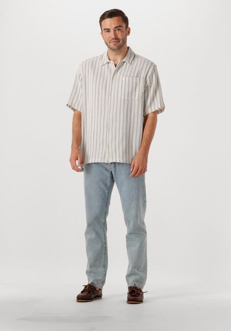 Grijze WOODBIRD Casual overhemd WBBANKS WEEVE SHIRT - large