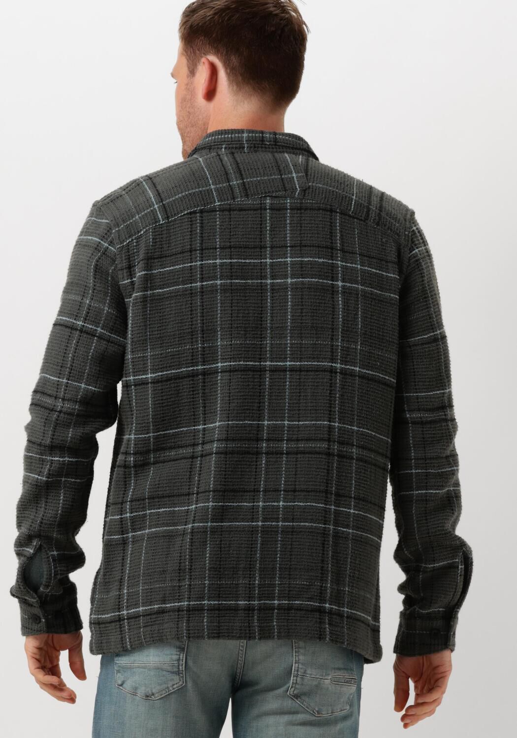 CAST IRON Heren Overshirts Long Sleeve Shirt Yd Check Regular Fit Groen