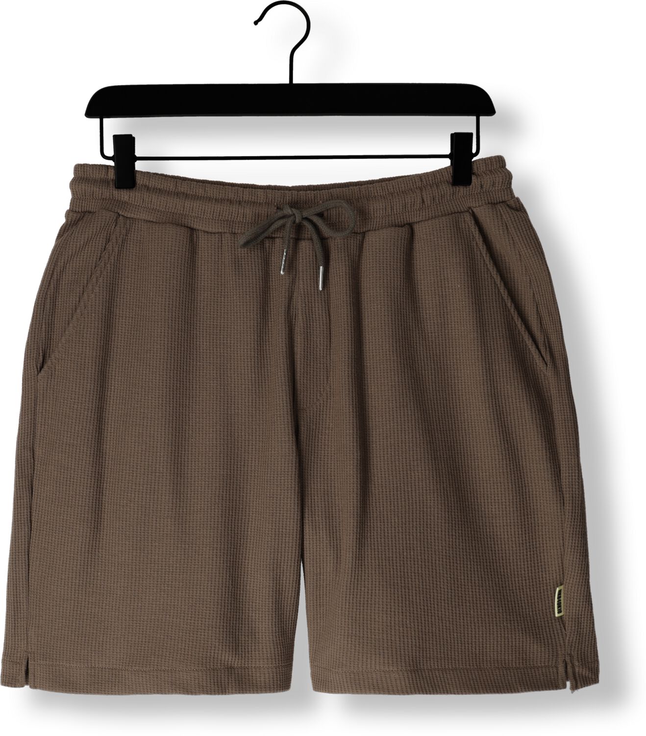 WOODBIRD Heren Broeken Wbbommy Waffel Shorts Bruin