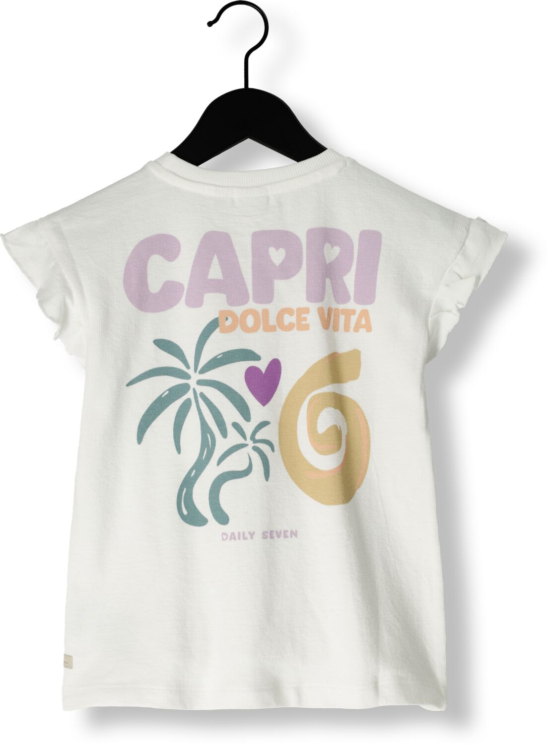 DAILY7 Meisjes Tops & T-shirts T-shirt Backprint Wit