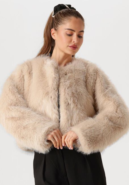 Beige OMODA ATELIER Faux fur jas X IRIS - IMRE - large