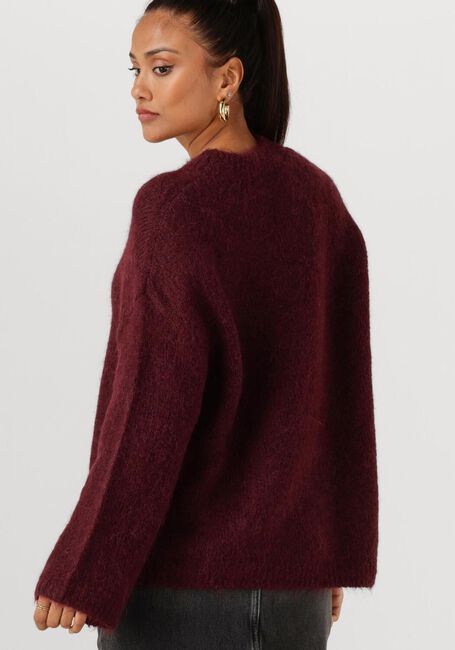 Bordeaux SELECTED WOMEN Trui SLFGABRIELLA LS KNIT NEW O-NECK - large