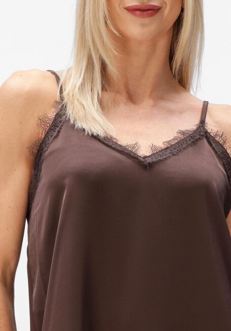 Bruine OBJECT Jurken OBJNALINE REG SLIP LACE DRESS - large