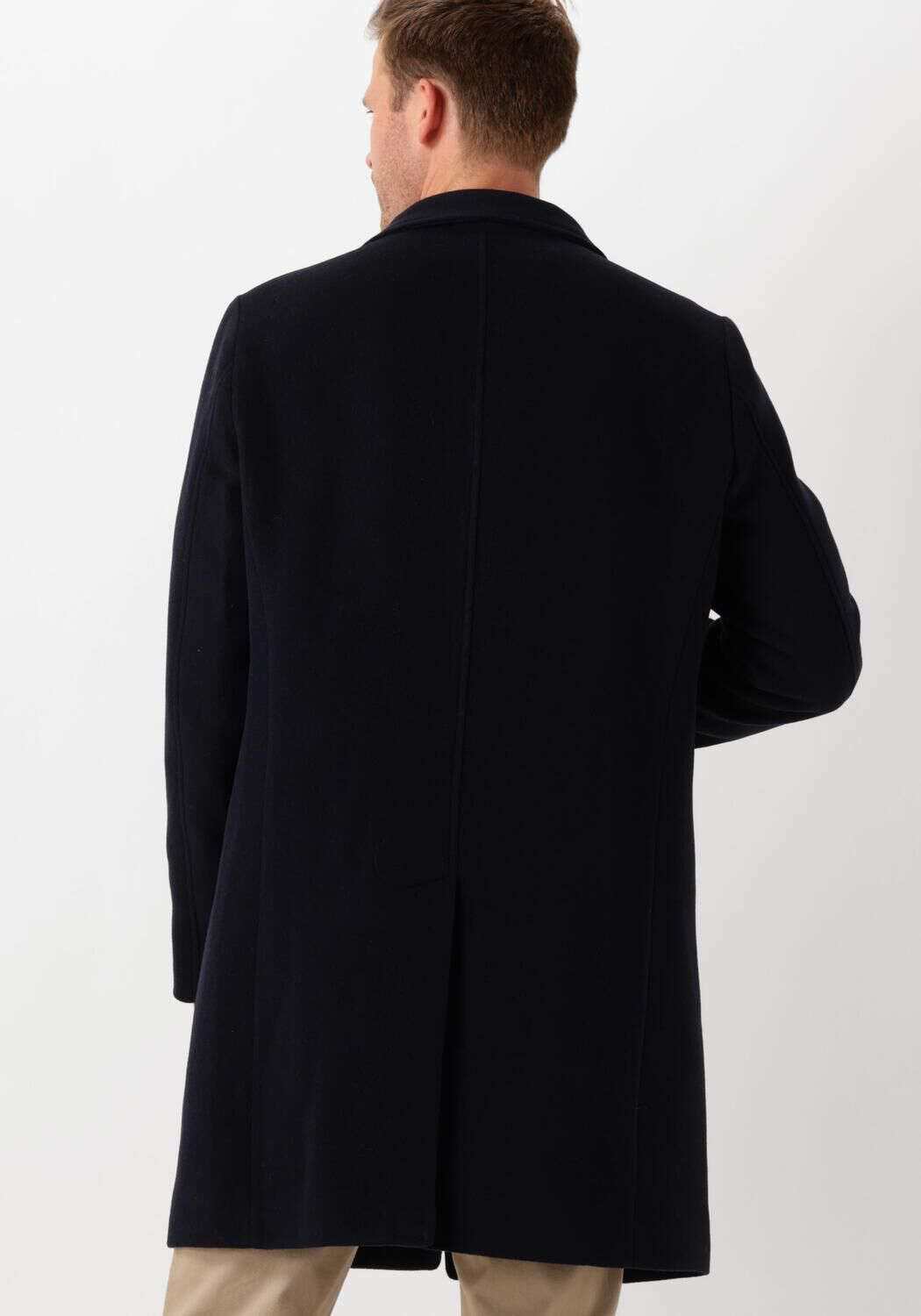 TOMMY HILFIGER Heren Jassen Dc Stand Collar Wool Mix Coat Donkerblauw