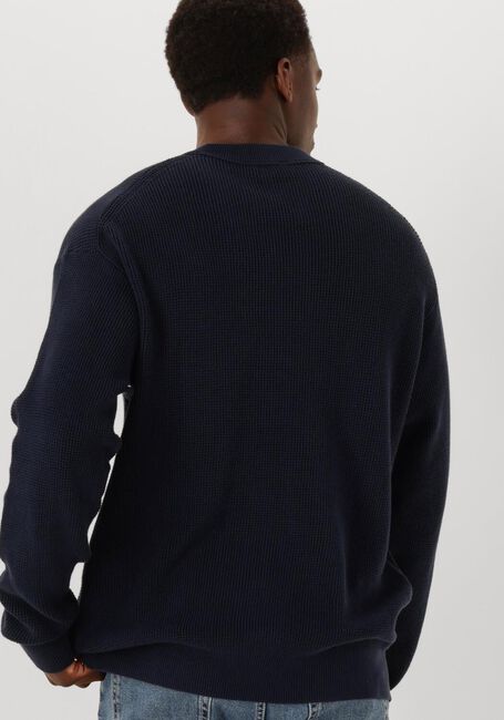 Donkerblauwe CALVIN KLEIN Trui LS EZ COTTON WAFFLE CREWNK SWTR 9 - large