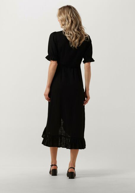 Zwarte OBJECT Midi jurk OBJAMMIE S/S WRAP LONG DRESS - large