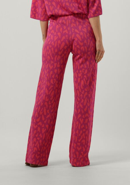 Roze ALIX THE LABEL Wijde broek LADIES KNITTED WIDE LEG JACQUARD PANTS - large