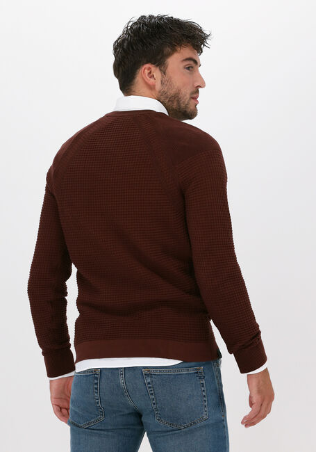Bordeaux CAST IRON Trui R-NECK SLIM FIT COTTON SOLID - large