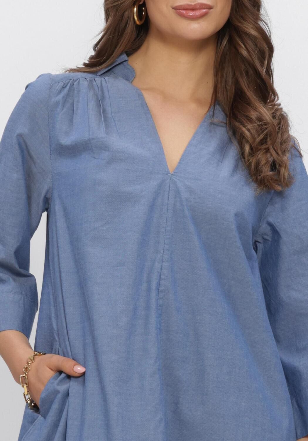 Donkerblauwe SELECTED WOMEN Mini jurk SLFKIRA TALIA OVERSIZE 3/4 DRESS - large