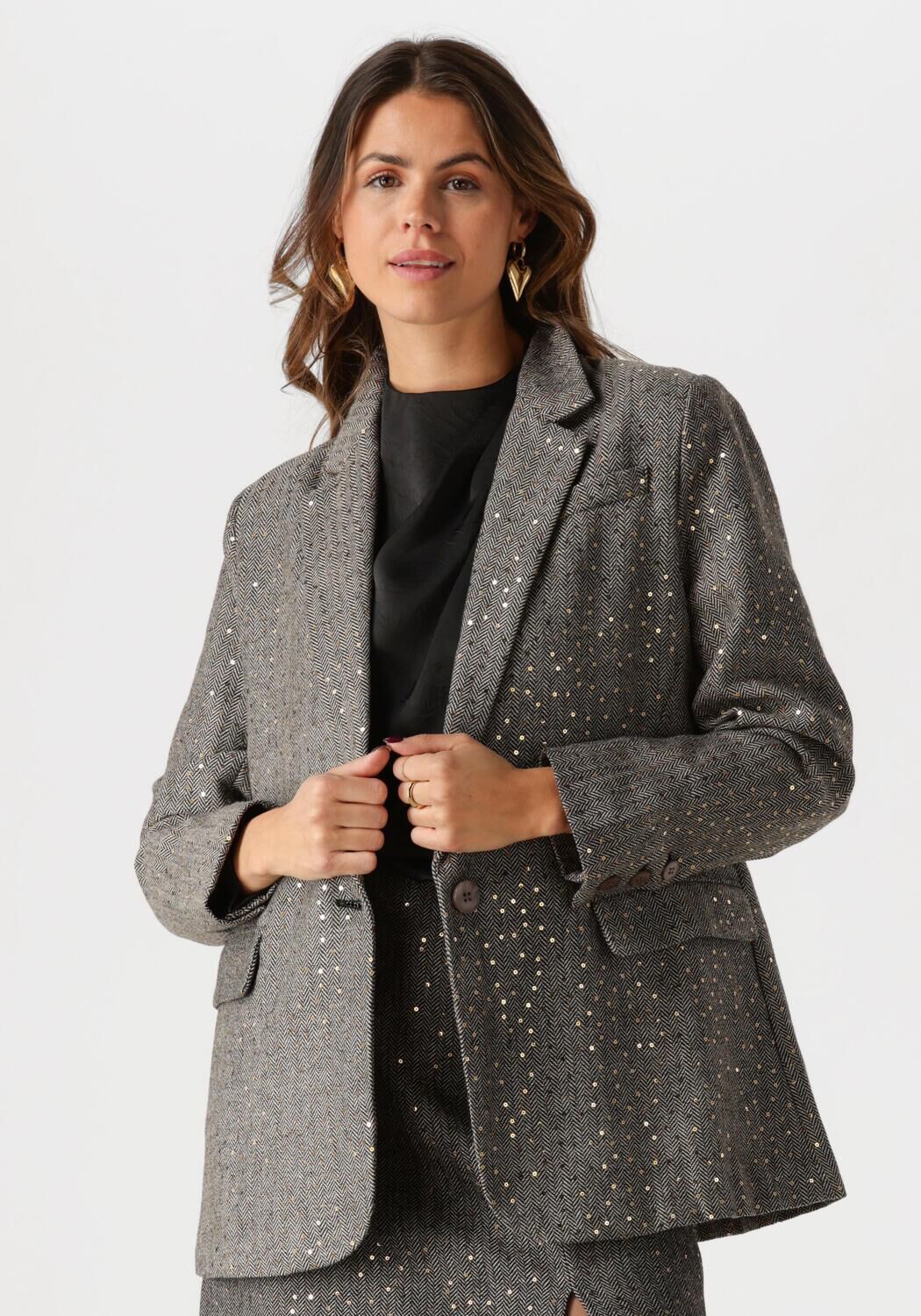 Ydence Veelzijdige Zwarte Blazer Piper Black Dames