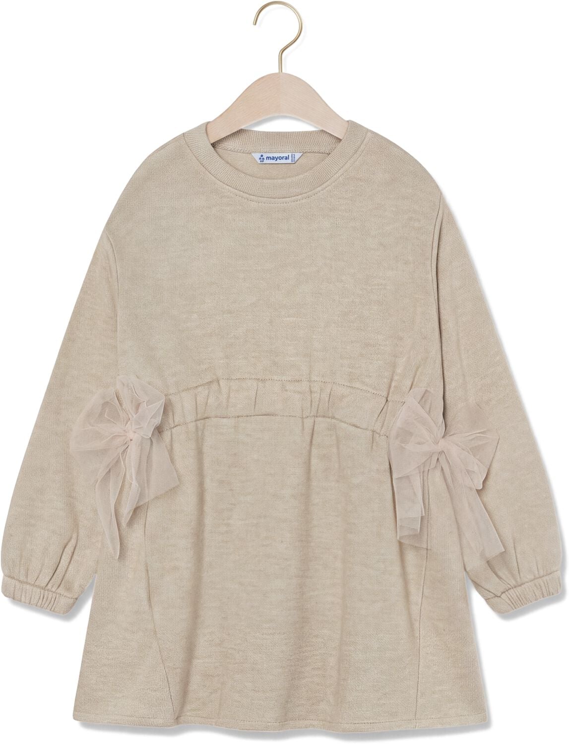MAYORAL Meisjes Jurken Knitted Dress Beige