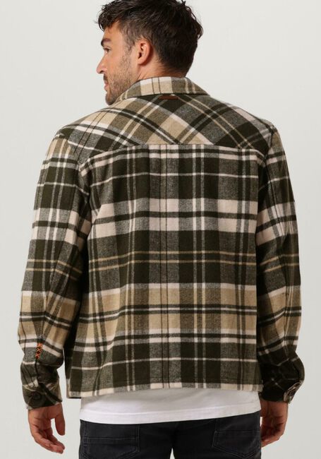 Groene SCOTCH & SODA Overshirt BRUSHED WOOL-BLEND CHECKED OVERSHIRT - large