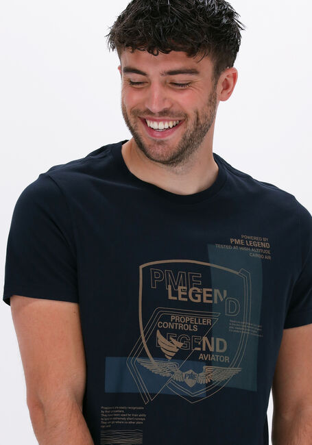 Donkerblauwe PME LEGEND T-shirt SHORT SLEEVE R-NECK SINGLE JERSEY - large