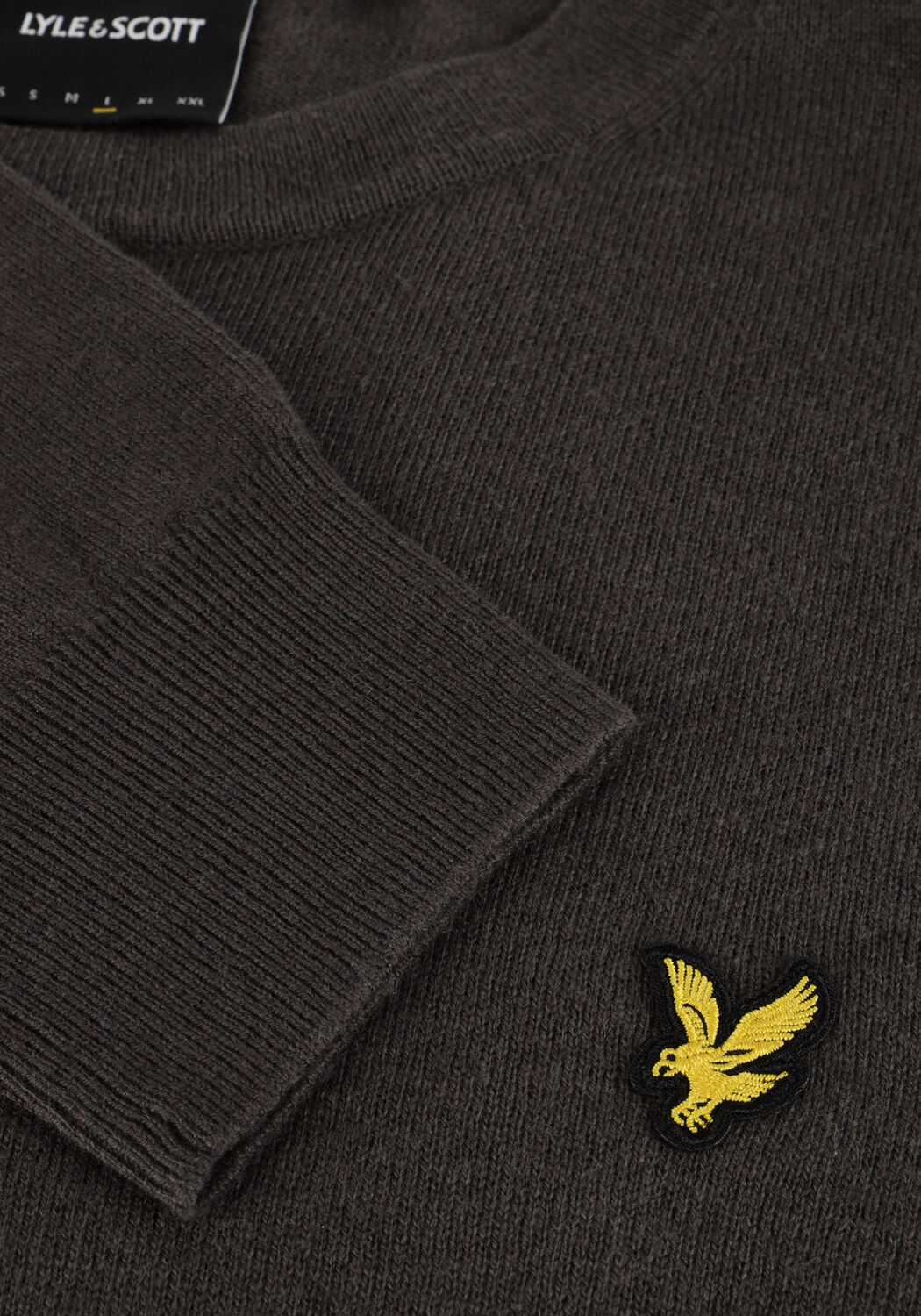 Donkergrijze LYLE & SCOTT Trui COTTON MERINO CREW NECK JUMPER - large