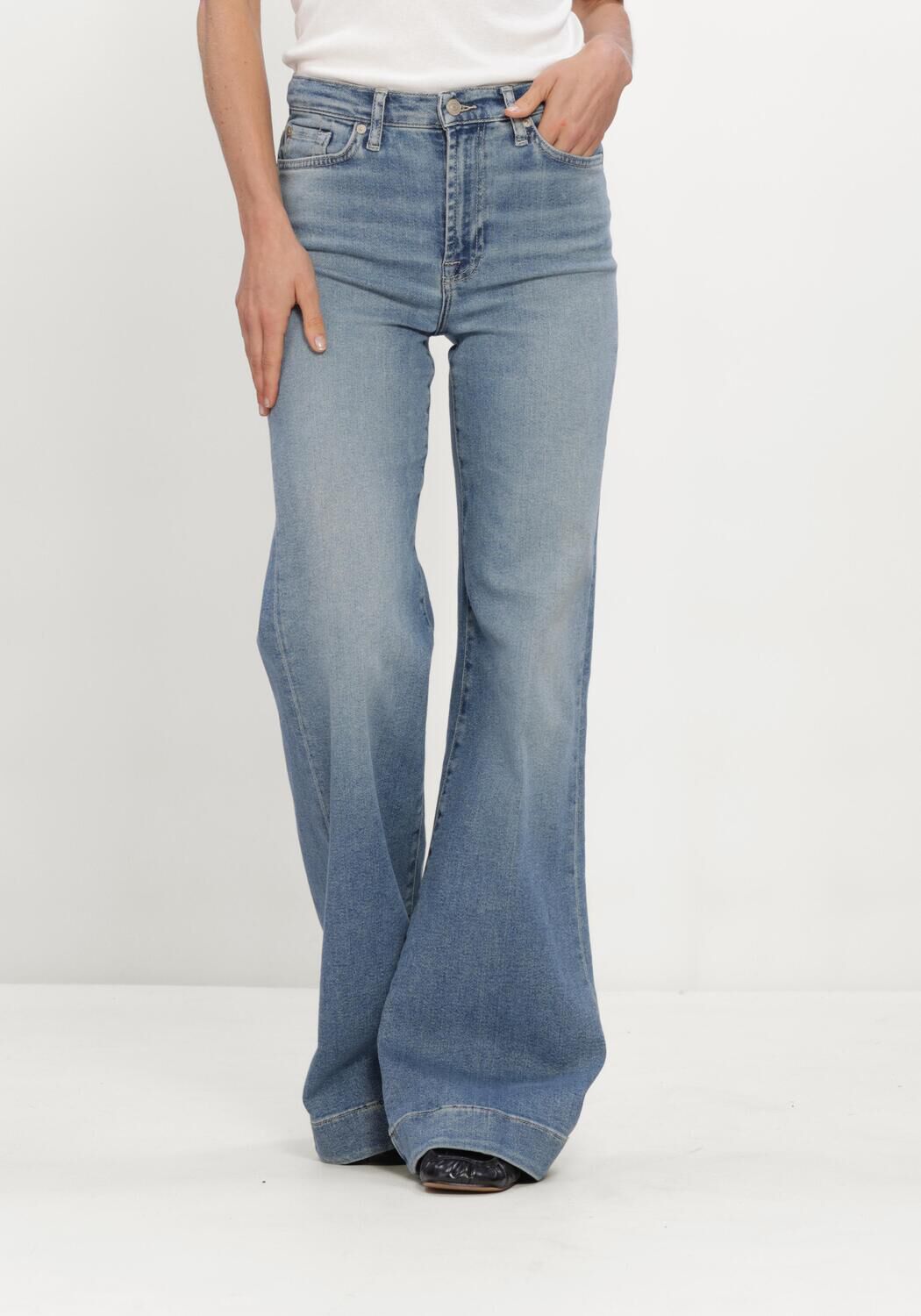 Lichtblauwe 7 FOR ALL MANKIND Straight leg jeans MODERN DOJO AQUASHADE - large