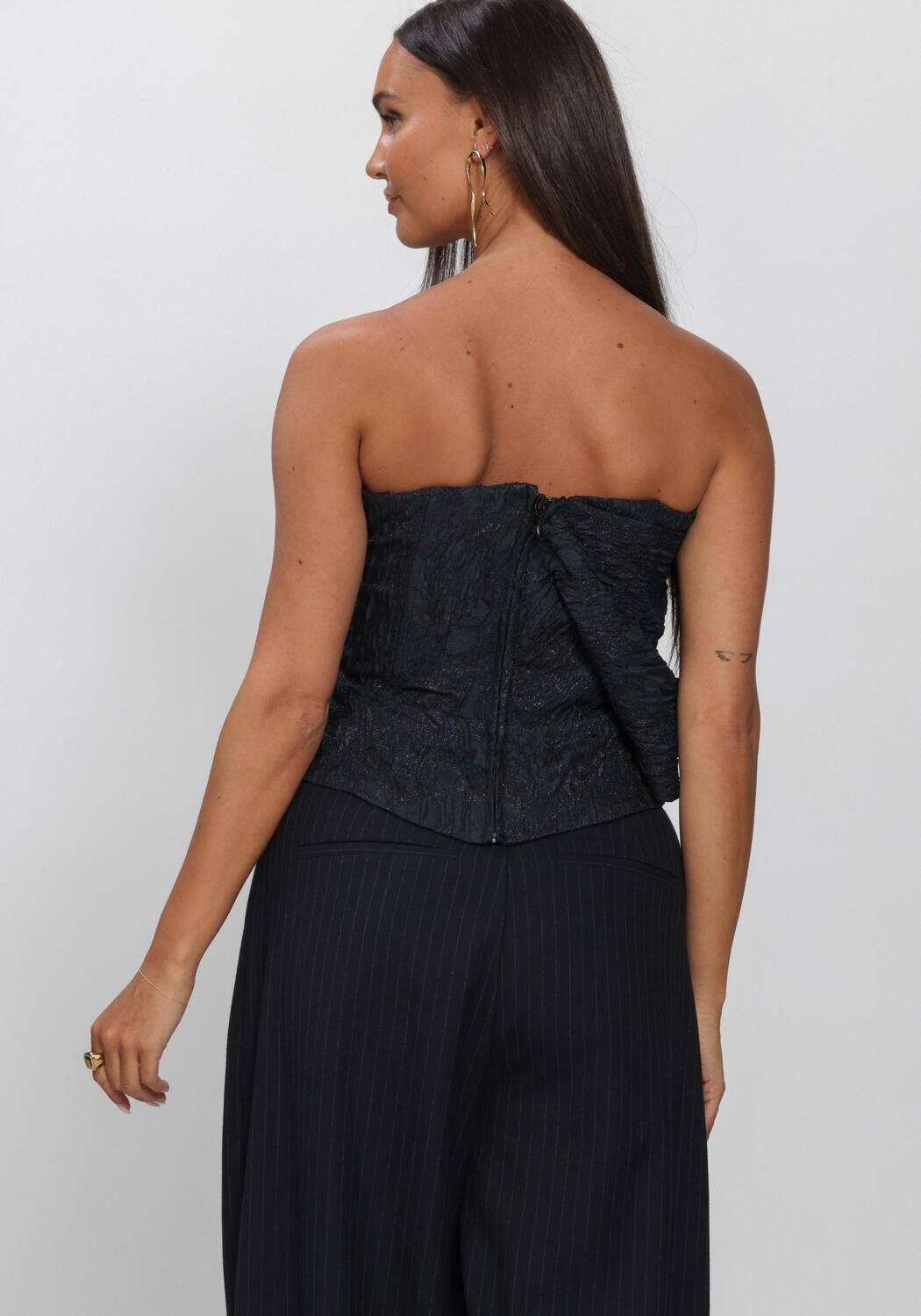 Zwarte BY-BAR Top JULA JACQUARD TOP - large