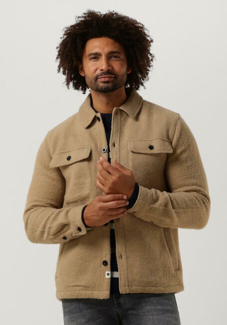 Zand ANERKJENDT Overshirt AKLION BOILED WOOL OVERSHIRT - large