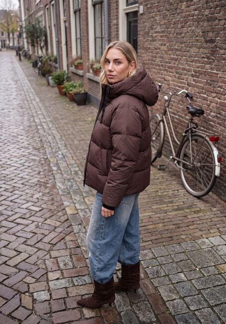 Bruine MSCH COPENHAGEN Gewatteerde jas MSCHPAVINARIA SHORT JACKET - large