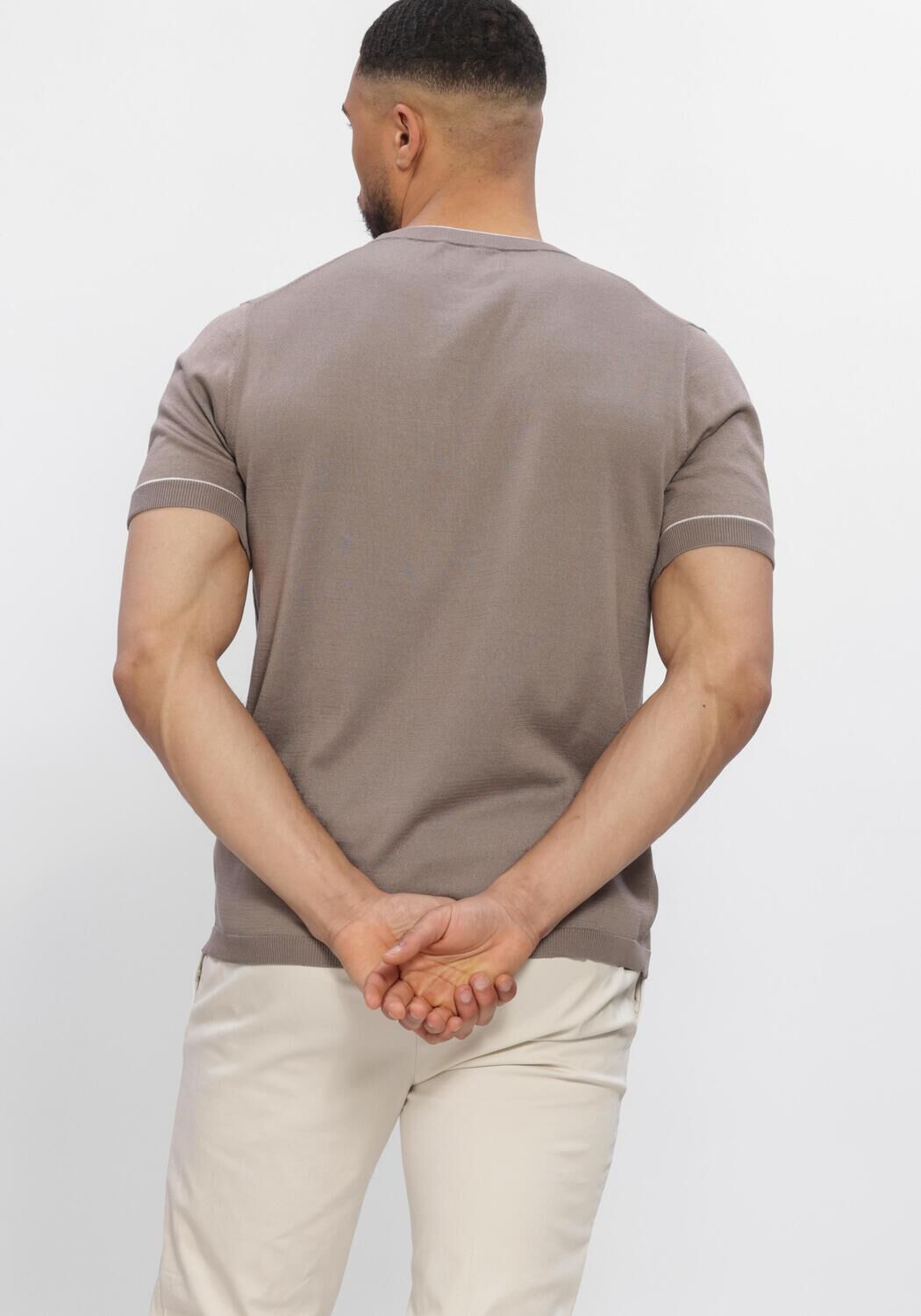 Taupe STEFANO LAURAN Polo T-SHIRT BROR - large