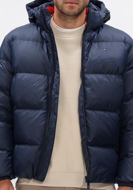Donkerblauwe TOMMY JEANS Gewatteerde jas TJM ESSENTIAL DOWN - large