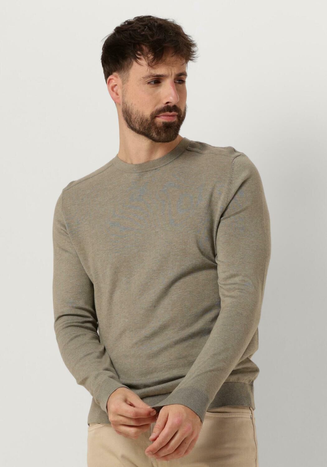 SELECTED HOMME Heren Truien & Vesten Slhberg Crew Neck Noos Groen